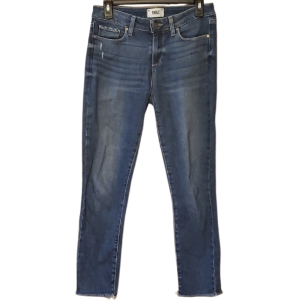 PAIGE Women's Kylie Crop Blue Denim Jeans Size 28